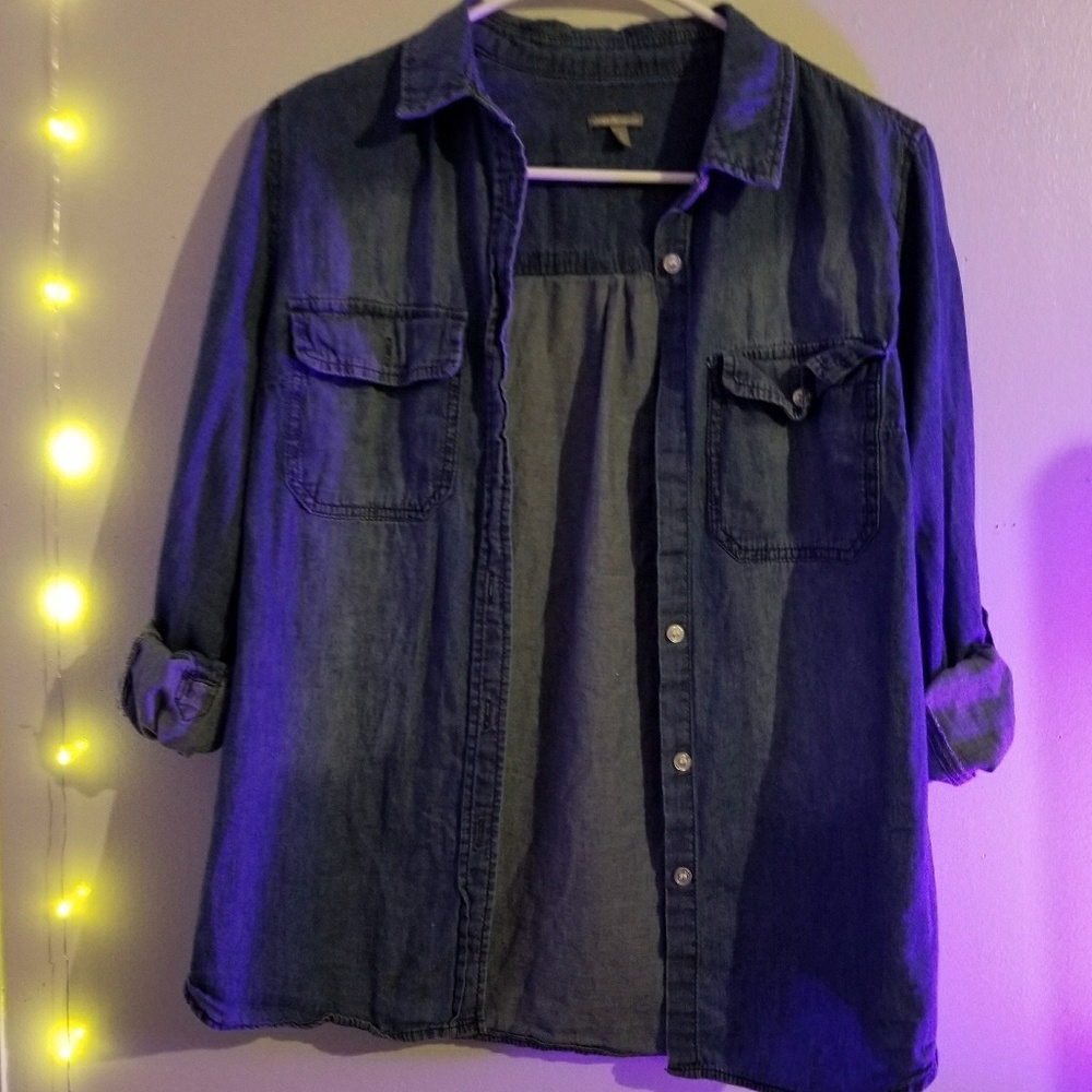 Faux Denim Jacket